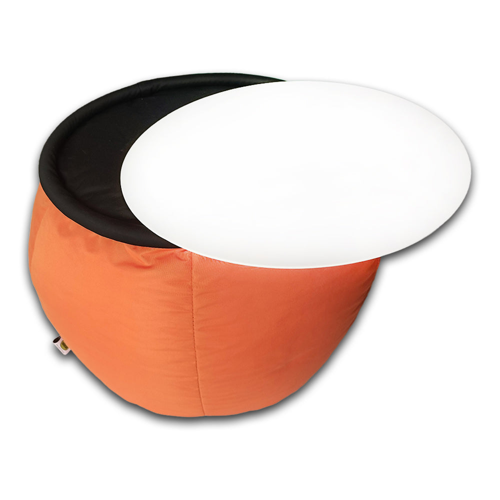 O-table Bean Fabric filled multipurpose table / stool with removable Acrylic top Footstool : 55 x 55 x 30 cm