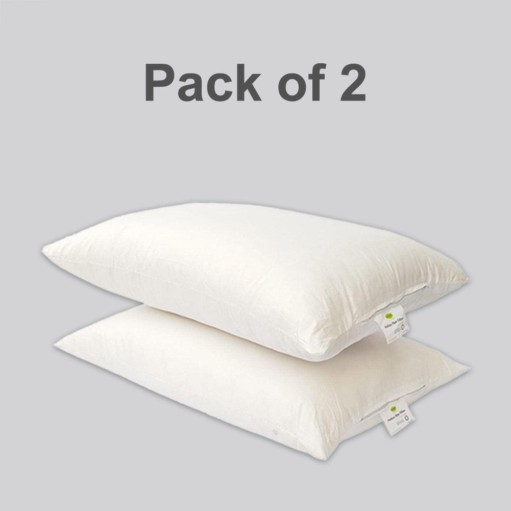 Pack of 2 Holo Fiber Pillow Standard Size - White filled