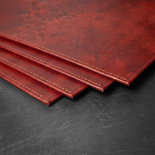 Genuine Leather Look Placemat, Runner, Tissue Box & Table Set Premium Dining Collection | Elegant & Durable Table Accessories