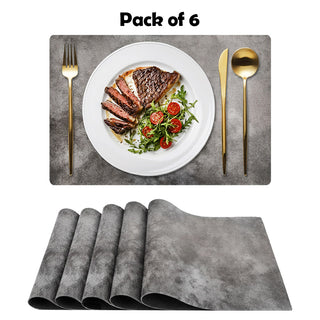 Genuine Leather Look Placemat, Runner, Tissue Box & Table Set Premium Dining Collection | Elegant & Durable Table Accessories