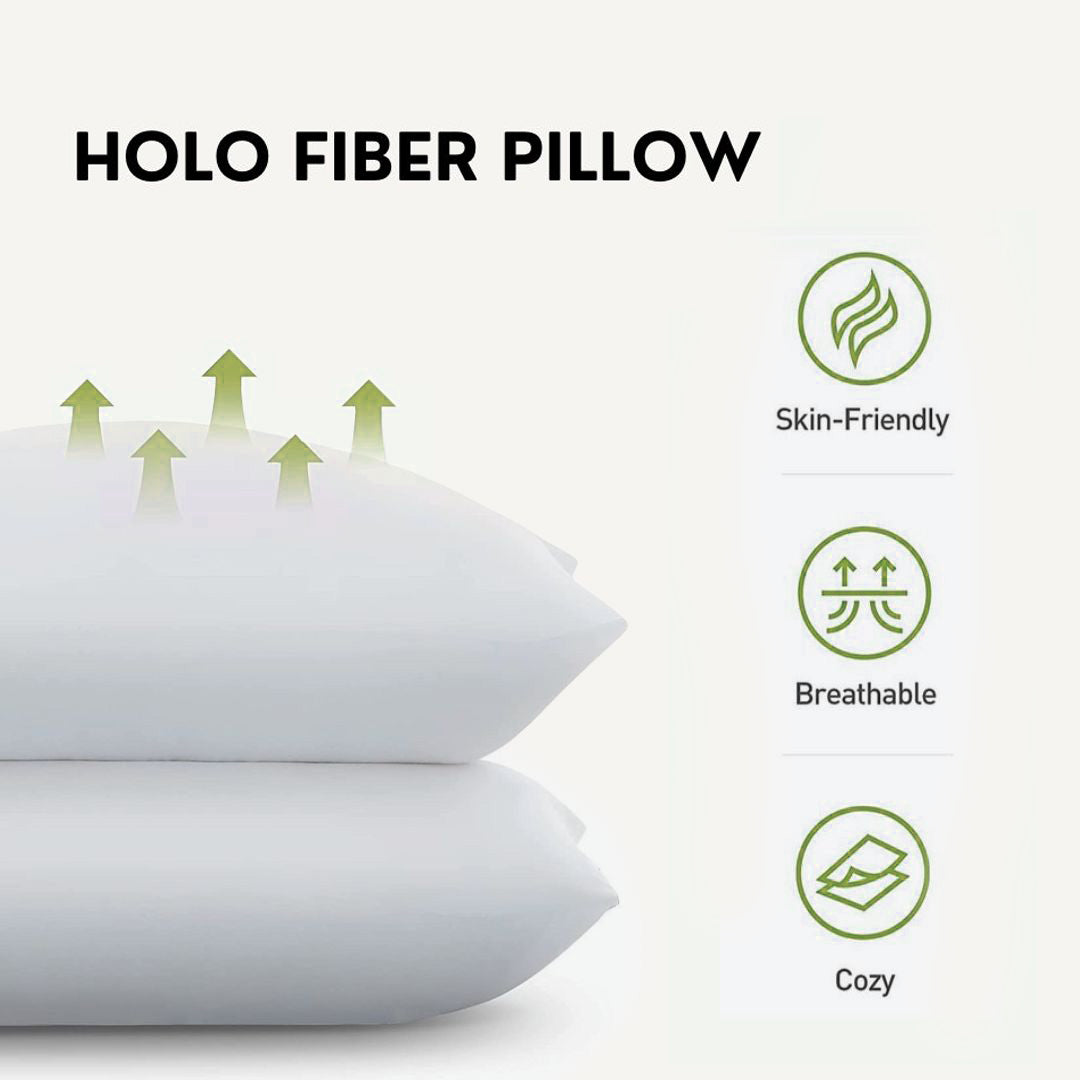 Holo Fiber Pillow Standard Size - White filled -  - Relaxsit