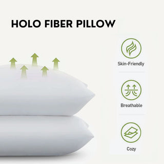 Relaxsit  Premium Quality Ball Fiber Pillow Standard Size,  Single, pack of 2 and Pack of 4 - White filled