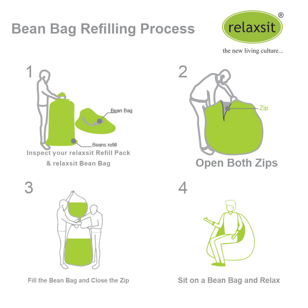 Relaxsit EPS Pearls – Premium Quality Polystyrene Beans - Bean Bag Refilling Available in 0.5