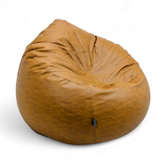 Relaxsit Premium jumboo Leather poof bean bag set with jumboo automan crushed foam and polystyrene filling.