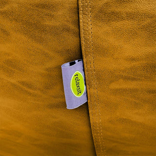 Relaxsit Premium jumboo Leather poof bean bag set with jumboo automan crushed foam and polystyrene filling.