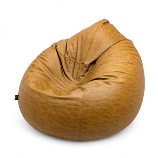 Relaxsit Premium jumboo Leather poof bean bag set with jumboo automan crushed foam and polystyrene filling.