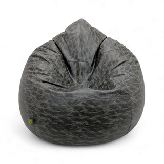 Relaxsit Premium jumboo Leather poof bean bag set with jumboo automan crushed foam and polystyrene filling.