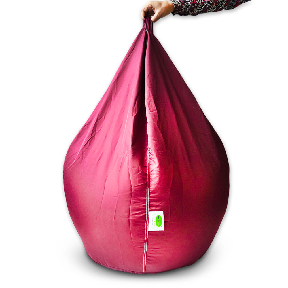 Puffy Plain Fabric Bean Bag