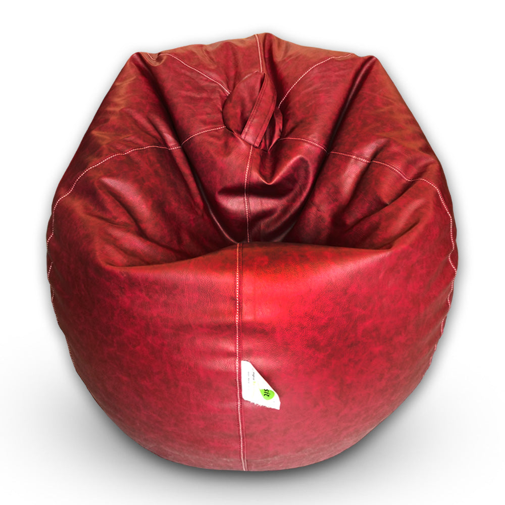 Relaxsit Puffy Leather Bean Bag – Versatile Comfy Bean Bag for Lounge and Bedroom – Water-Repellant Dim. 110x80cm - Relaxsit