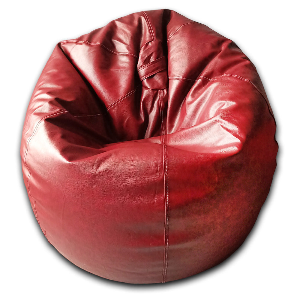 Relaxsit Puffy Leather Bean Bag – Versatile Comfy Bean Bag for Lounge and Bedroom – Water-Repellant Dim. 110x80cm - Relaxsit