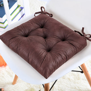 Relaxsit Leather Look Seat Cushion 15x15 Inch Tufted Style & Floor Cushion