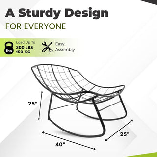 Relaxsit AURA Rocking Chair with Ottoman Indoor and outdoor use