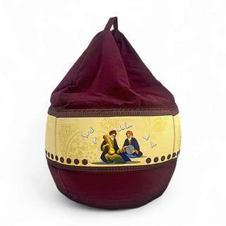 Relaxsit  Round pouf bean bag Punjab, Sindh,  Balochistan,  Khyber Pakhtunkhwa (KPK) Premium Quality printed  Cultural presentation