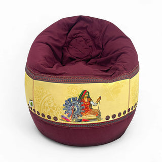 Relaxsit  Round pouf bean bag Punjab, Sindh,  Balochistan,  Khyber Pakhtunkhwa (KPK) Premium Quality printed  Cultural presentation
