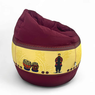 Relaxsit  Round pouf bean bag Punjab, Sindh,  Balochistan,  Khyber Pakhtunkhwa (KPK) Premium Quality printed  Cultural presentation