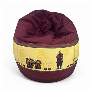 Relaxsit  Round pouf bean bag Punjab, Sindh,  Balochistan,  Khyber Pakhtunkhwa (KPK) Premium Quality printed  Cultural presentation