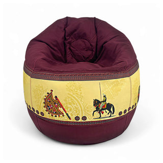 Relaxsit  Round pouf bean bag Punjab, Sindh,  Balochistan,  Khyber Pakhtunkhwa (KPK) Premium Quality printed  Cultural presentation