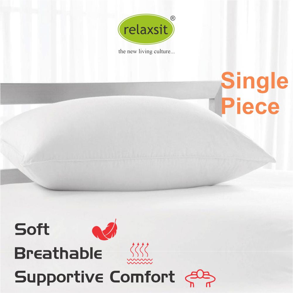 Holo Fiber Pillow Standard Size - White filled - Relaxsit