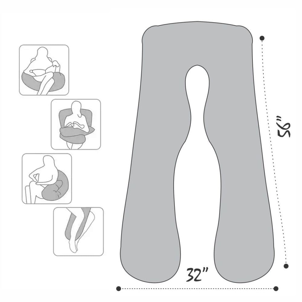 U Shaped Maternity Full Body Pillow for Women with Hip, Leg, Back, Belly Support U - shaped Bed Pillow options.