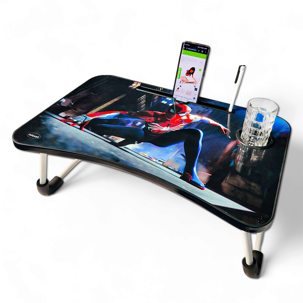 Relaxsit Bedpro Max / Printed Foldable Table Computer Table Floor table Laptop table Drawing desk Bed Table Foldable Table Notebook Stand Reading Holder Breakfast Serving Bed Tray with Tablet Slots 40 x 60 cm or 16 x 24"