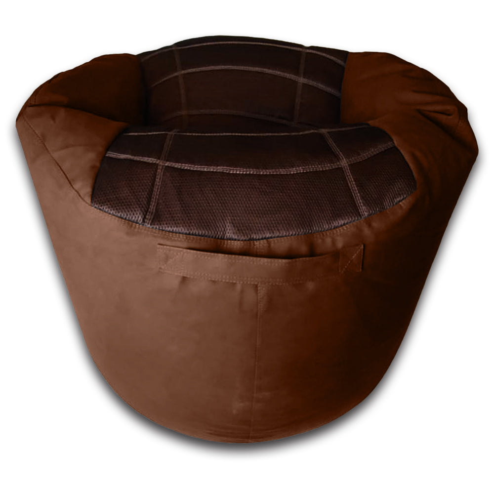 Relaxsit Sports Bean Bag Leather Set – 2 Bean Bag Chairs with a Table – Office and Living Room Seating Solution