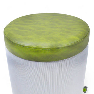 Relaxsit Round Ottoman / table with Storage, Faux Leather Tufted Storage Ottoman,Boucle Vanity Stool Footrest padded seat Coffee Table for Living Room, Bedroom, 6 colour options