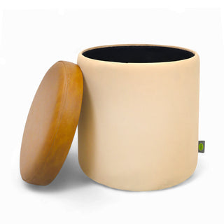 Relaxsit Round Ottoman / table with Storage, Faux Leather Tufted Storage Ottoman,Boucle Vanity Stool Footrest padded seat Coffee Table for Living Room, Bedroom, 6 colour options