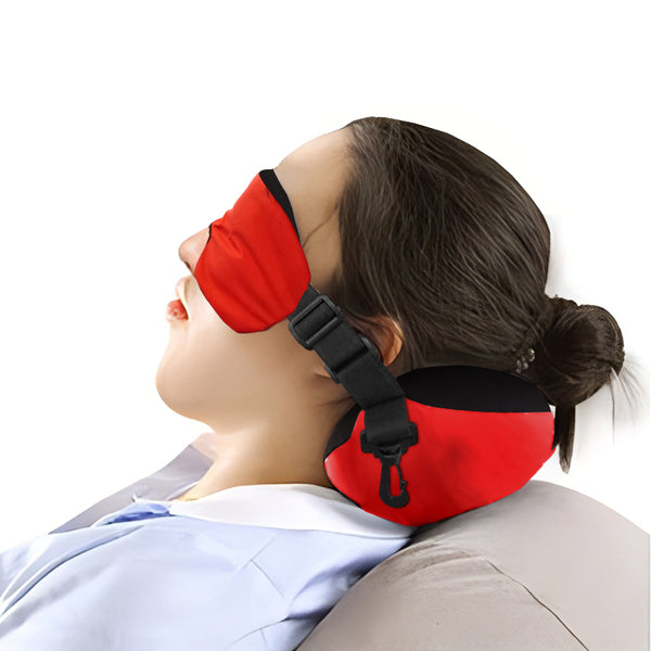 Travel Buddy Neck Pillow With Eye Mask 2 In 