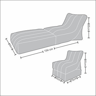 Wallow Flip-Out Lounger Leather Bean Bag Bed Chair Sofa com bed relaxer