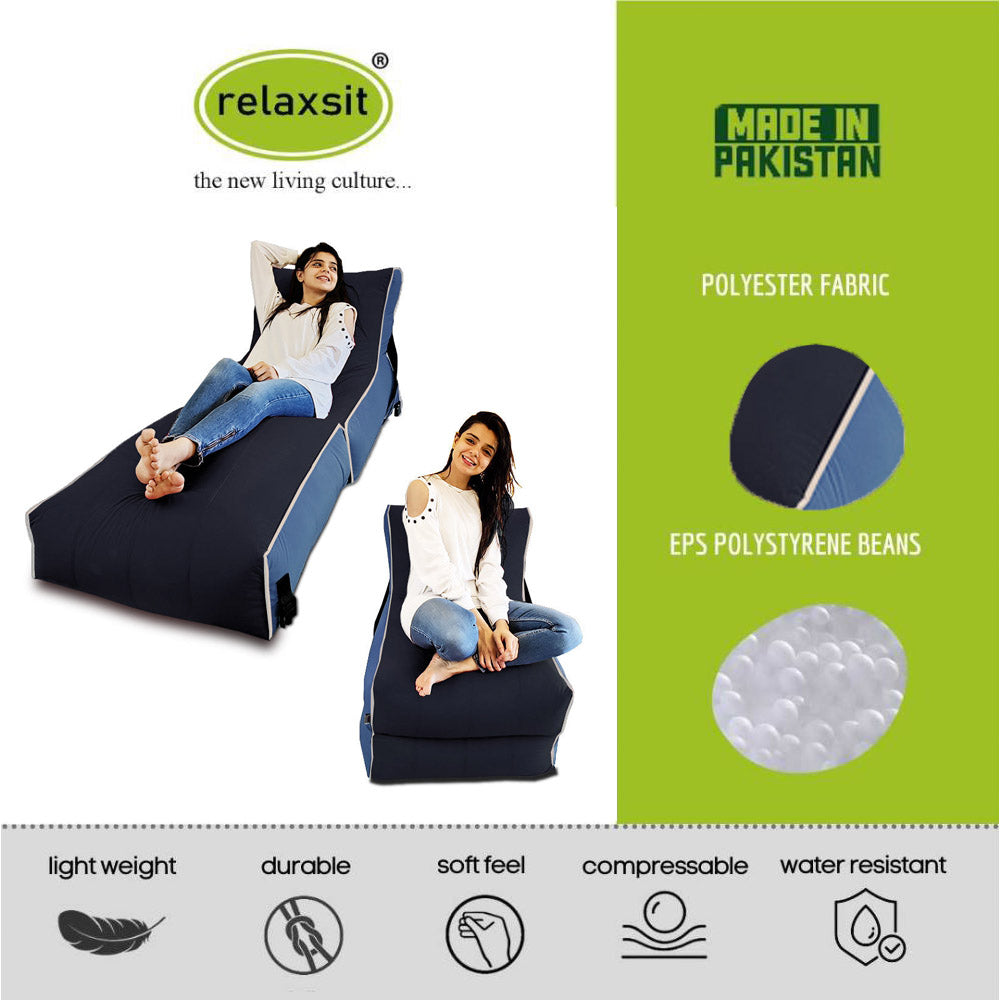Relaxsit Wallow Bean Bag Bed Chair – Multipurpose Water Repellant Flip out Sofa