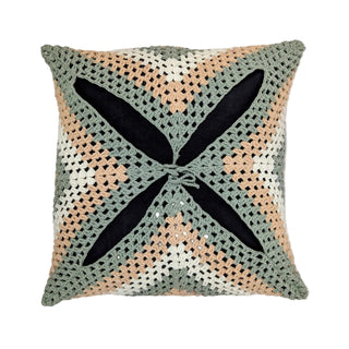 Relaxsit Handmade Crochet Geomatric  Pattern Cushion – Soft Decorative Throw Pillow for Living Room & Bedroom
