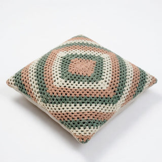Relaxsit Handmade Crochet Geomatric  Pattern Cushion – Soft Decorative Throw Pillow for Living Room & Bedroom