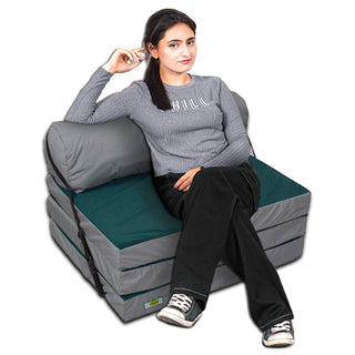 Relaxsit Z- Bed foldable sofa cum bed mattress z chair bed  Single adult sofa size 30 x 24 x 3"