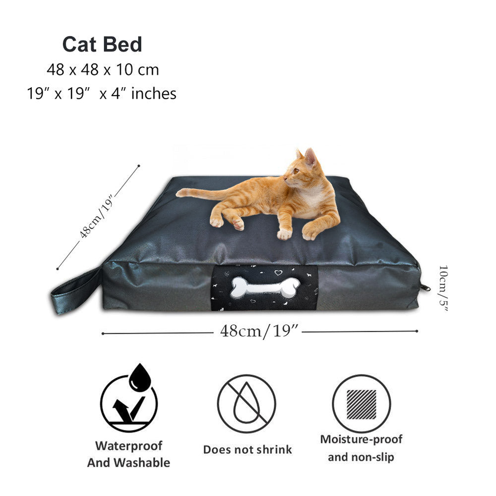 Washable Waterproof Cat Bed Filled with Beans