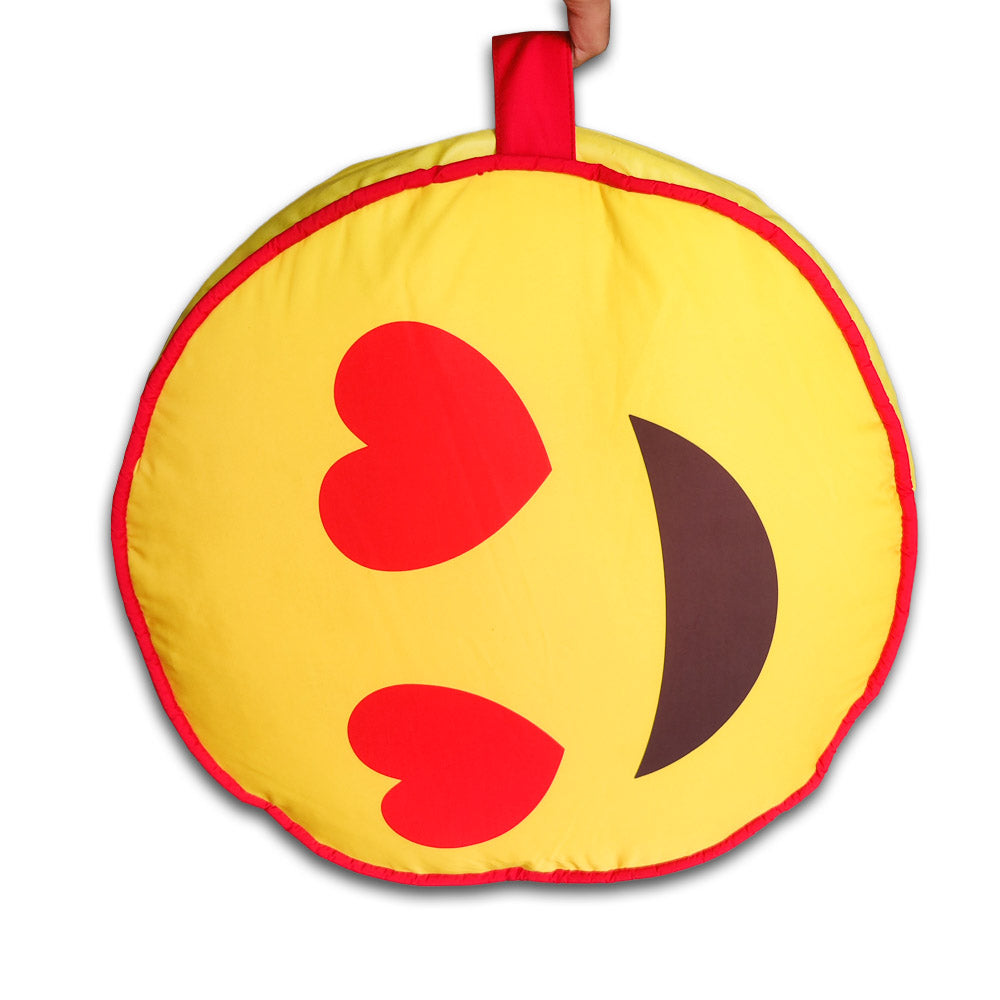 Emoji Trendy Ottoman / Foot Stool - Circle Japanese Parachute Fabric Ottoman Foot Rest 