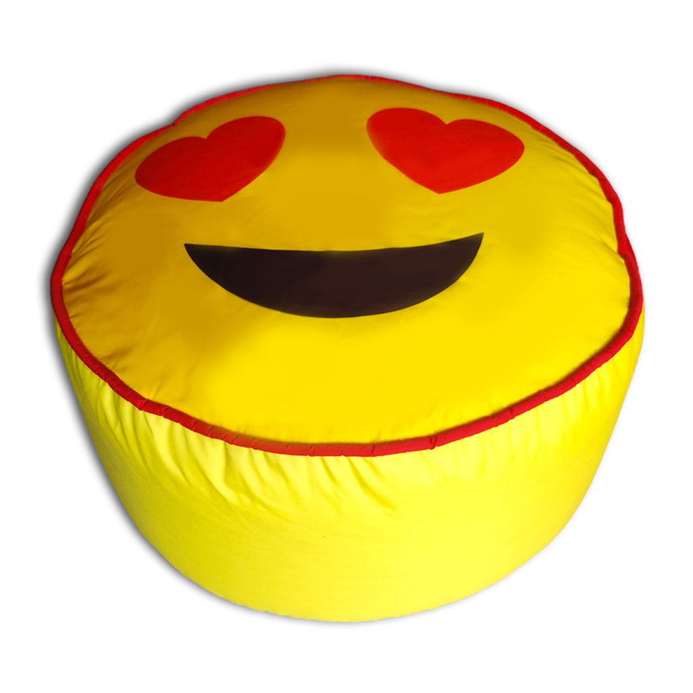 Emoji Trendy Ottoman / Foot Stool - Circle Japanese Parachute Fabric Ottoman Foot Rest 