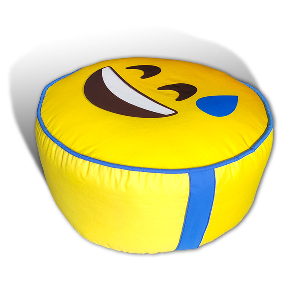 Emoji Trendy Ottoman / Foot Stool - Circle Japanese Parachute Fabric Ottoman Foot Rest 