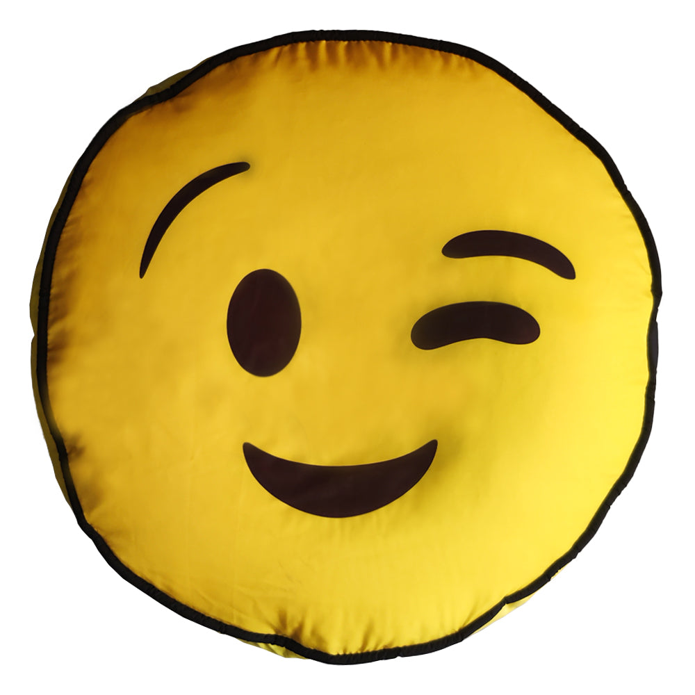 Emoji Trendy Ottoman / Foot Stool - Circle Japanese Parachute Fabric Ottoman Foot Rest 