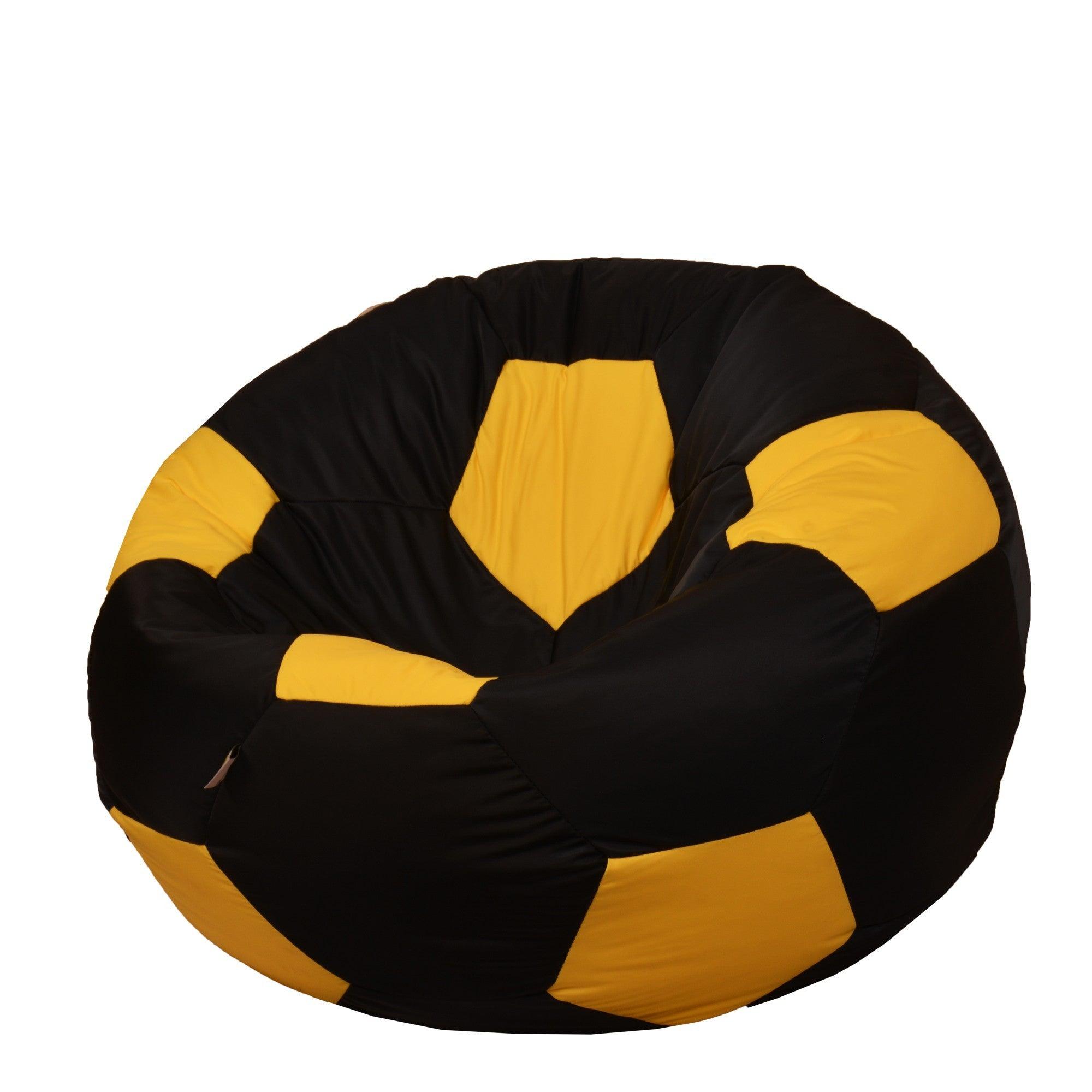 Relaxsit - Multicolour Queen Size Football Fabric Bean Bag - Luxury Room Furniture Bean Bag