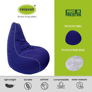 Pear Bean Bag Lounger with foot stool - Relaxsit