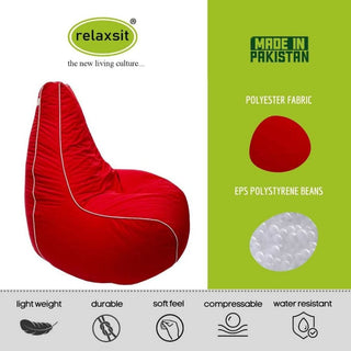 Pear Bean Bag Lounger with foot stool - Relaxsit