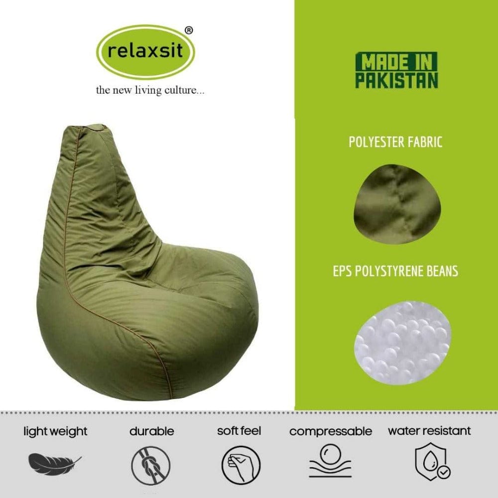 Pear Bean Bag Lounger with foot stool - Relaxsit