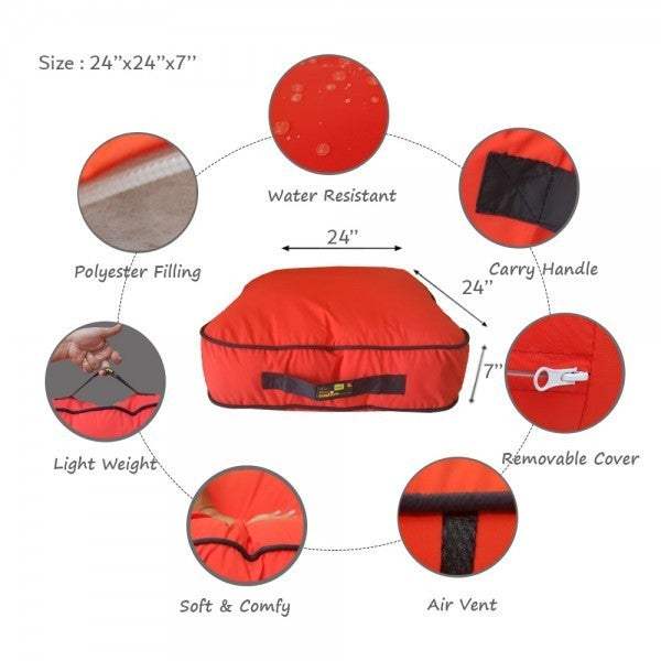 Rubber Coated Fabric Floor Cushion - Relaxsit