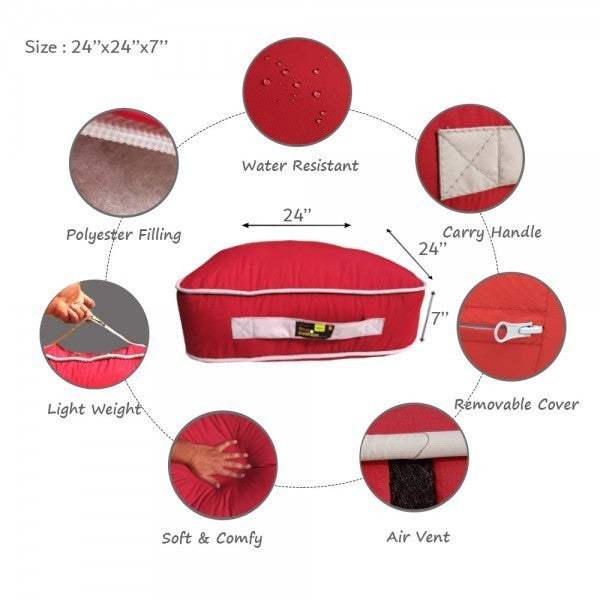 Rubber Coated Fabric Floor Cushion - Relaxsit