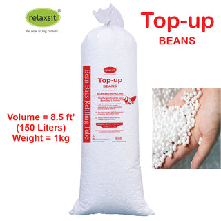 Relaxsit EPS Pearls – Premium Quality Polystyrene Beans – Bean Bag Refilling Available in 0.5, 1, 2, and 4kg Packets -  - Relaxsit