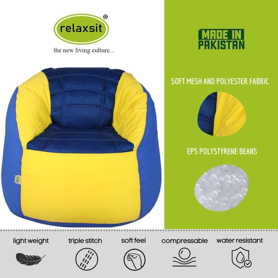 Sports Chair Kids Sofa Bean Bag Polyester Fabric - Relaxsit