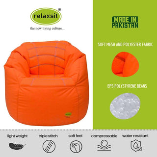 Sports Chair Kids Sofa Bean Bag Polyester Fabric - Relaxsit