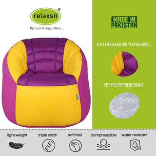 Sports Chair Kids Sofa Bean Bag Polyester Fabric - Relaxsit