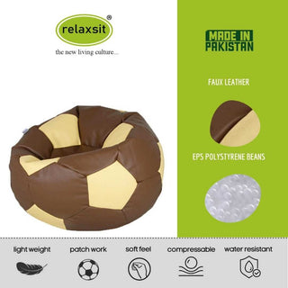 King Size Football Leather Bean Bag -  - Relaxsit