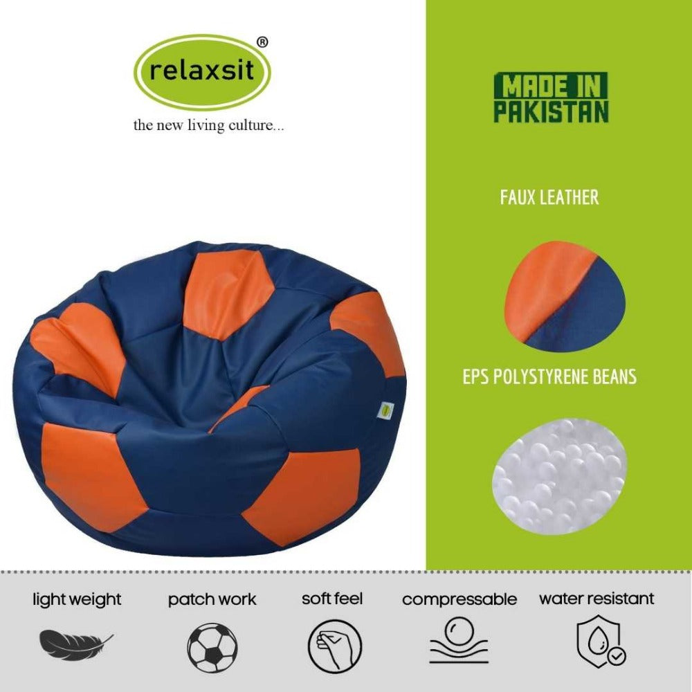 King Size Football Leather Bean Bag -  - Relaxsit